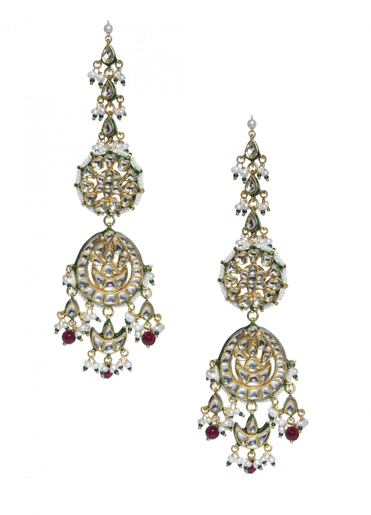 imitation earrings designs. Designer Kundan hangings