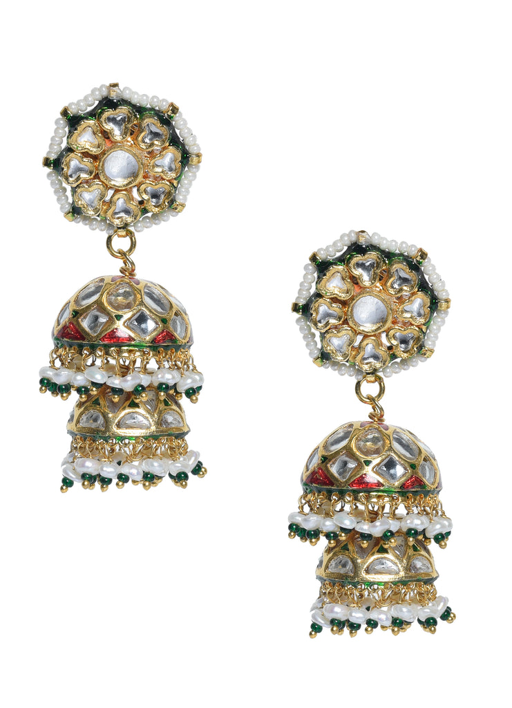 earrings in style. Designer Kundan hangings