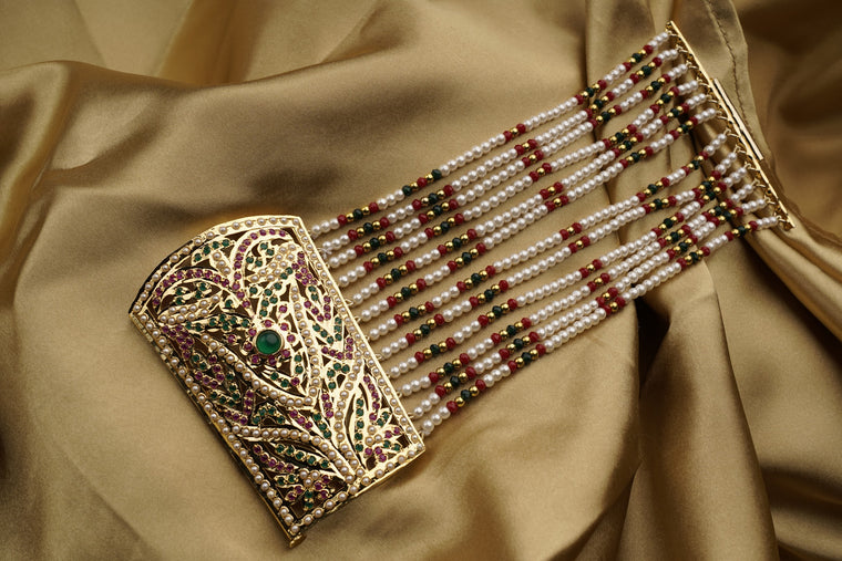 Adjustable Jadau Bracelet 5967-65 - Dazzles Jewellery – Dazzles Fashion and  Costume Jewellery