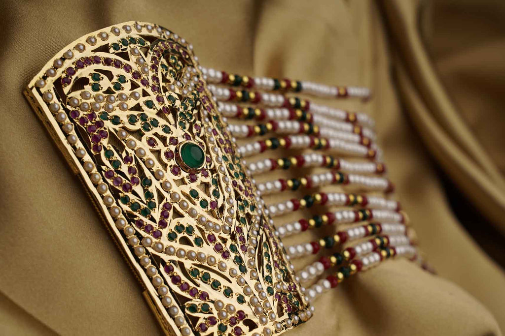 Jadau Traditional Dastband Bracelet