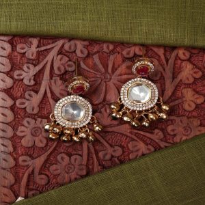 Chamak polki earrings