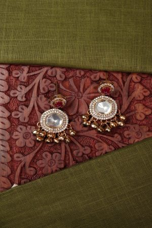 Chamak polki earrings
